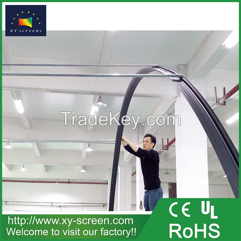 XYSCREEN semi-circular home cinema curved fixed frame projector screen