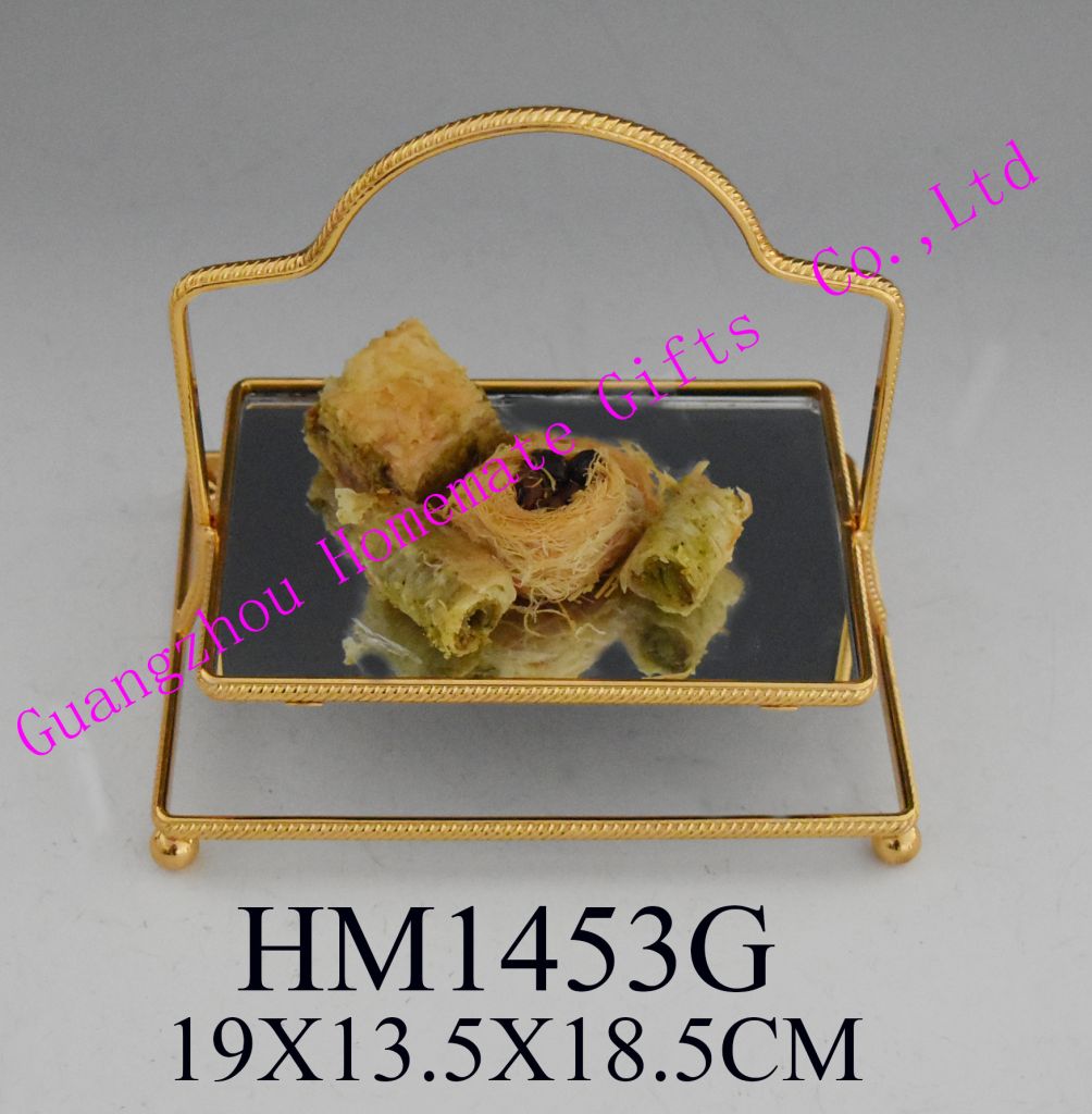 mirror food tray for decoration