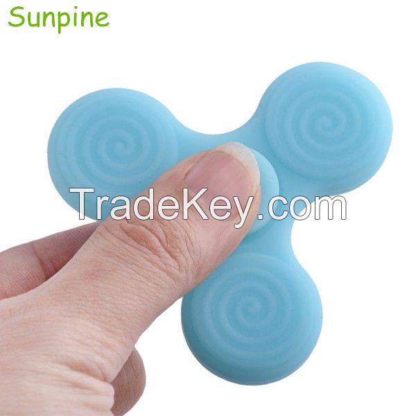 LED Silicone Hand Fidget Spinner Finger Toys