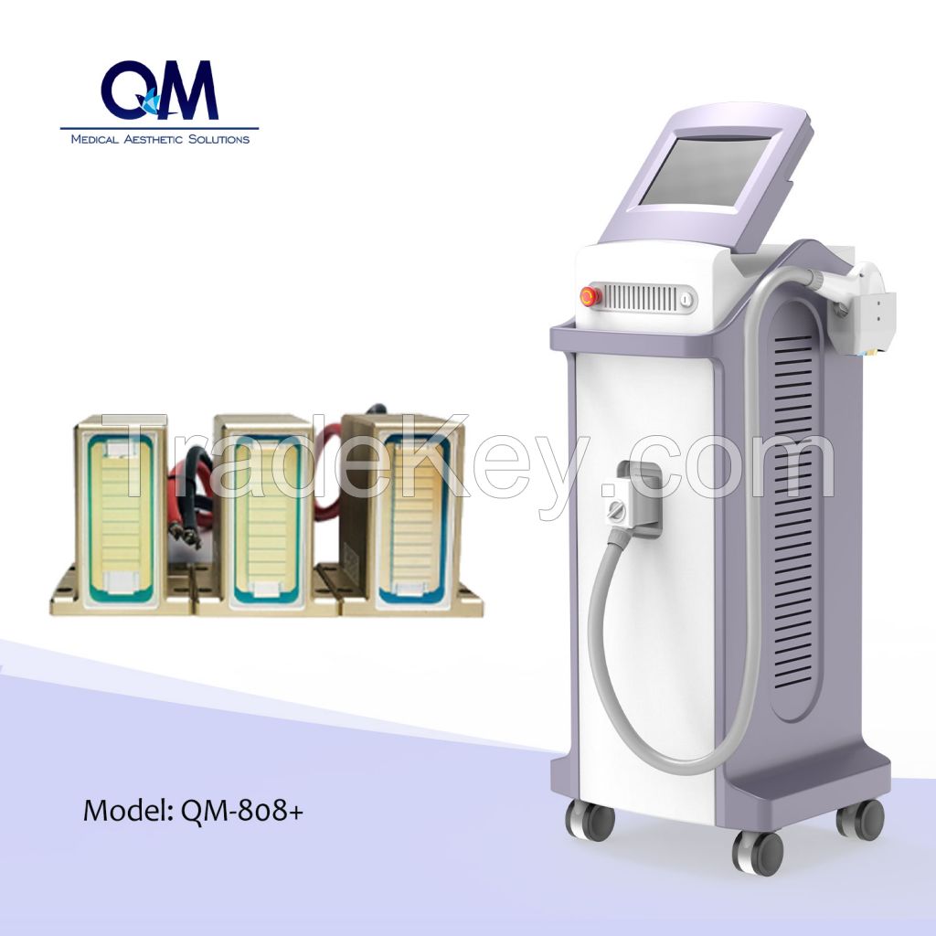 Triple Wavelength 755nm+808nm+1064nm Diode Laser Hair Removal System