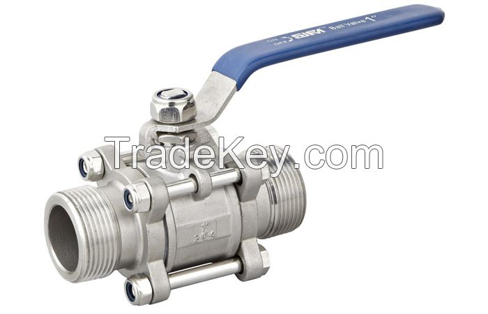 3PC Stainless steel ball valve