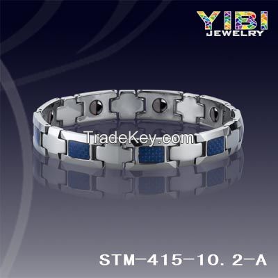 Wholesale Jewelry Bangle Abalone Shell Inlaid Magnetic Tungsten Bracelet