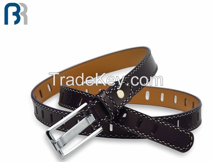 Ladies Skiny Perforated PU Belt