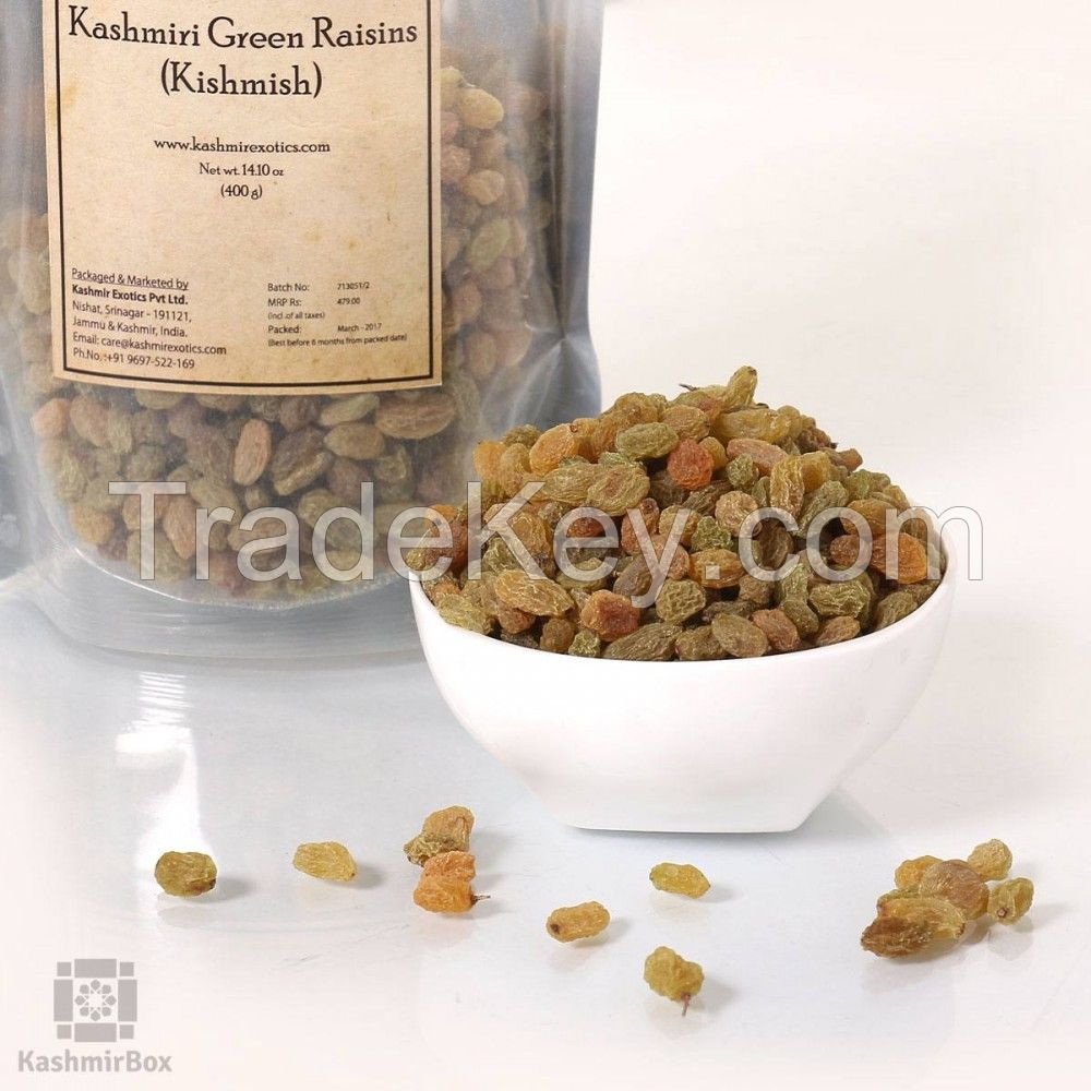 Pure Kashmiri Green Raisins 400 Grams