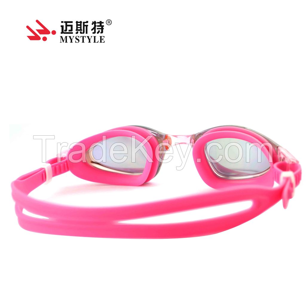 Mirror coated swim goggles 