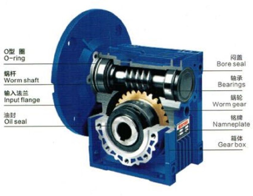 Turbine worm reducer housing