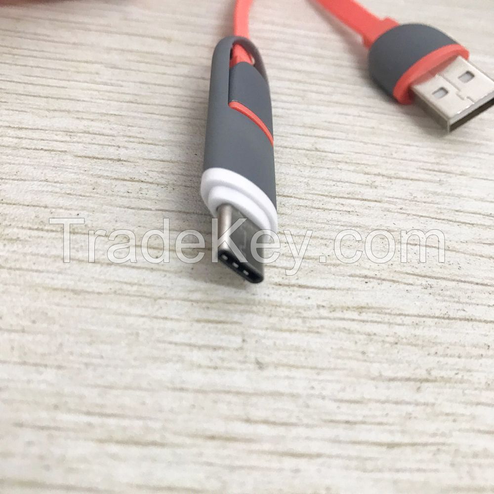 Custom logo usb cable 2 in 1 for newbook