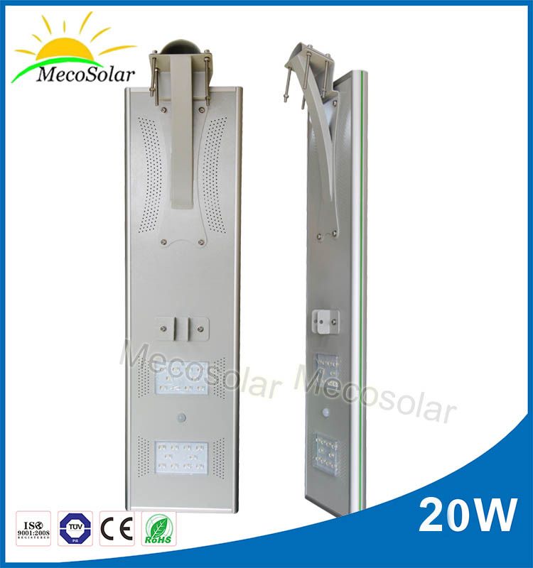 20W integrated solar street light with PIR sensor