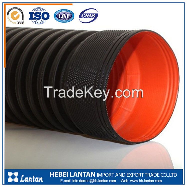 Best Quality HDPE Double-wall corrugated pipe for drainage and sewage