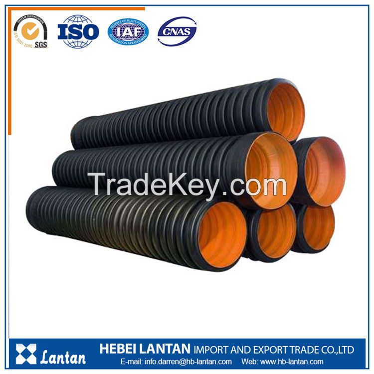 Best Quality HDPE Double-wall corrugated pipe for drainage and sewage
