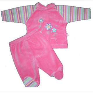 Velvet baby wear