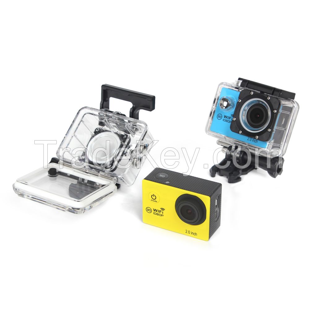  720P 30fps WiFi Sport Action Camera Generalplus 4248 waterproof 2.0 inch LTPS Screen Dvr Camcorder