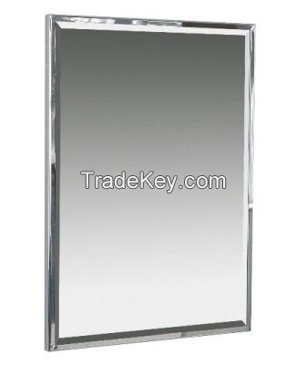 Silver and White Edge Framed Mirror