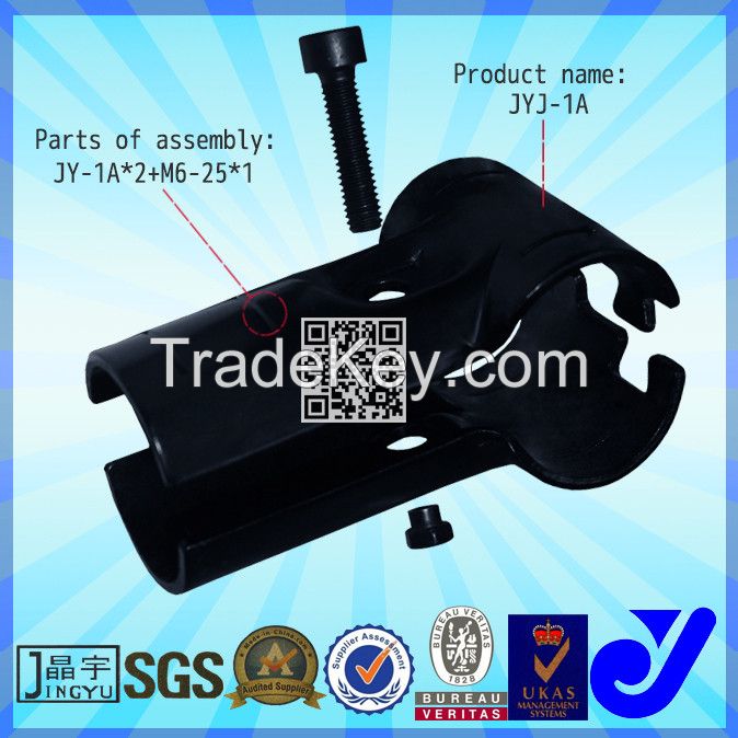 Black electrophoretic alloy iron set joint pipe clamp