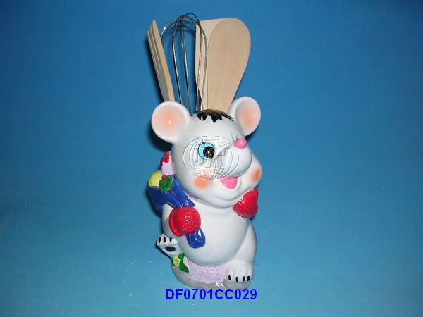 Porcelain Animal Dinner Fork Holder