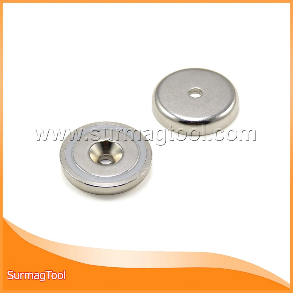 Neodymium pot magnets with countersunk hole