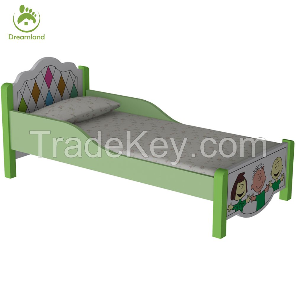 Attractive Kids Cartoon Race Car Shape Bed