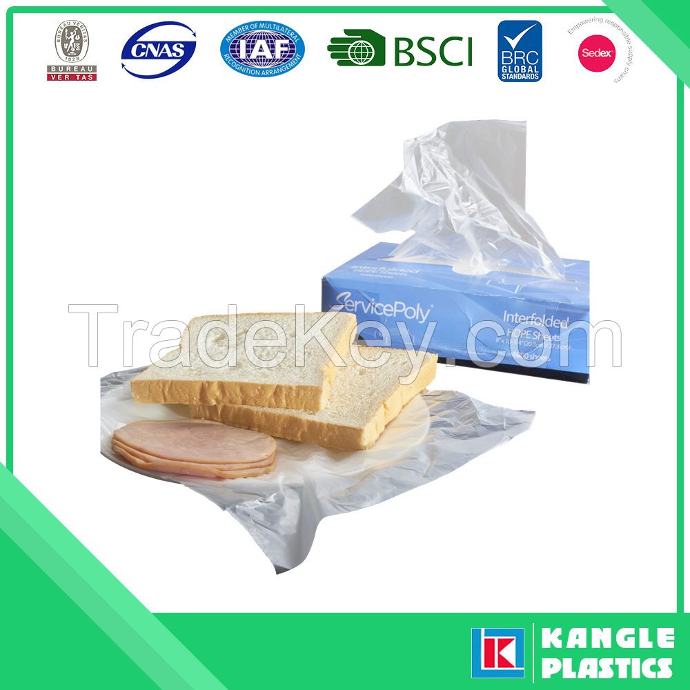 hdpe interleaved deli sheet for food