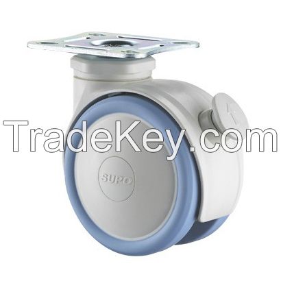 Luxury Medical Equipment Twin Wheel Caster