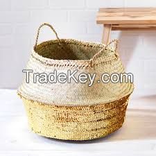 Laundry seagrass basket/ storage basket/ belly seagrass basket