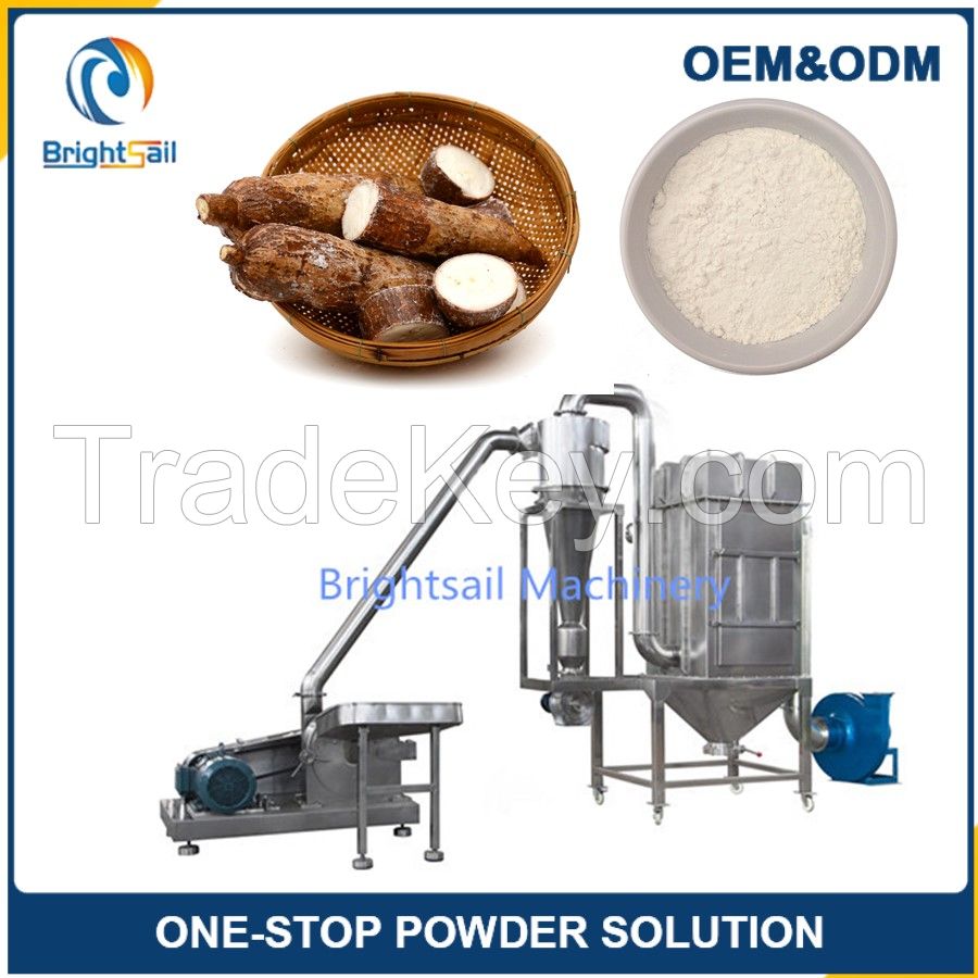 Easy operation commercial cassava flour grinding/ crushing mill