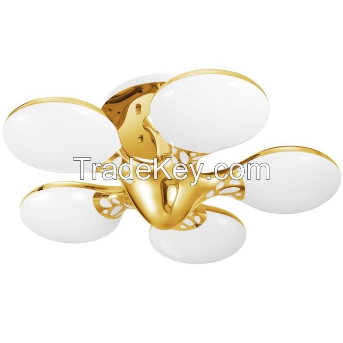 New UFO series Style Gold LED Ceiling Lights Five Light head