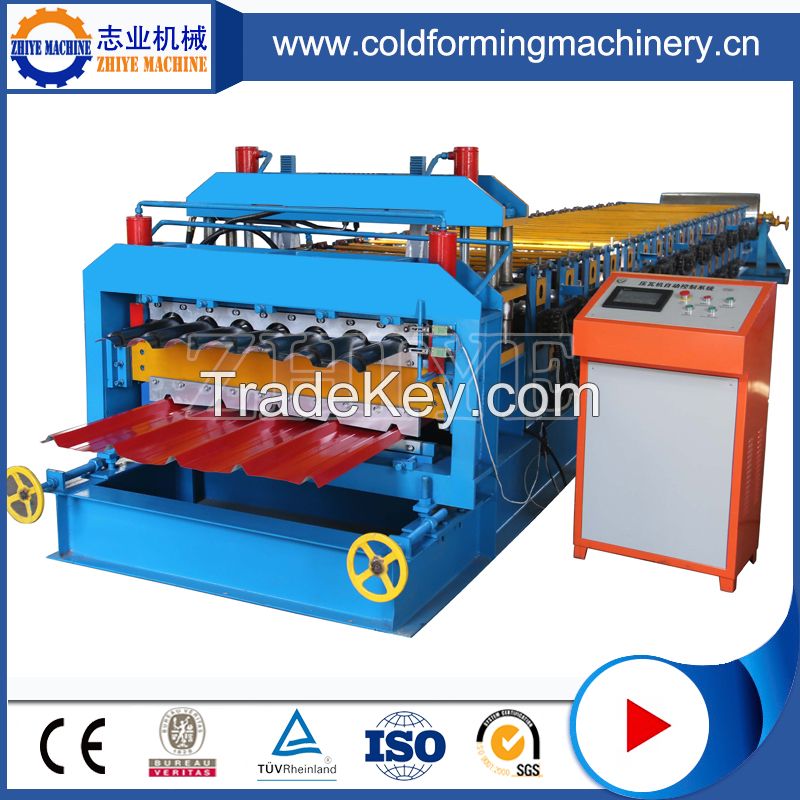 Double Layer Roof Tiles Roll Forming Corrugation Machine