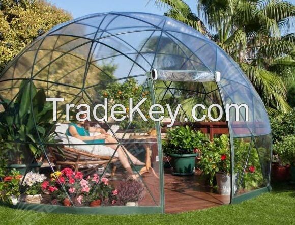 New Design Outdoor 15m Diameter Dome Exhibition Transparent Glass Half Geodesic Dome Tent