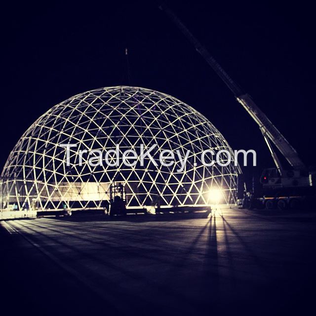 25m Diameter Permanent Steel Frame Dome House Tent For Trade Show