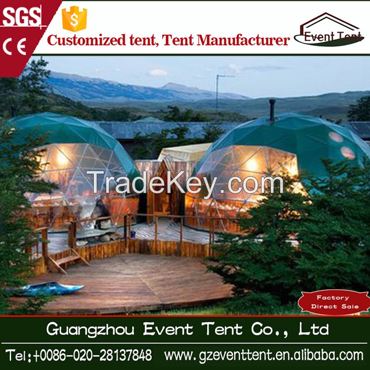 beautiful luxury green PVC party geodesic dome tent for sale