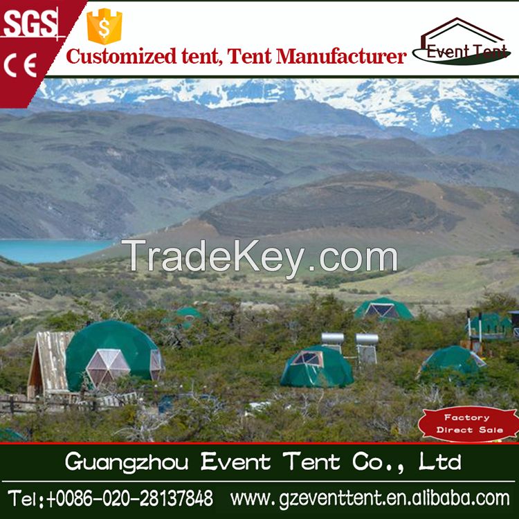 beautiful group geodesic dome tent for tourist attraction