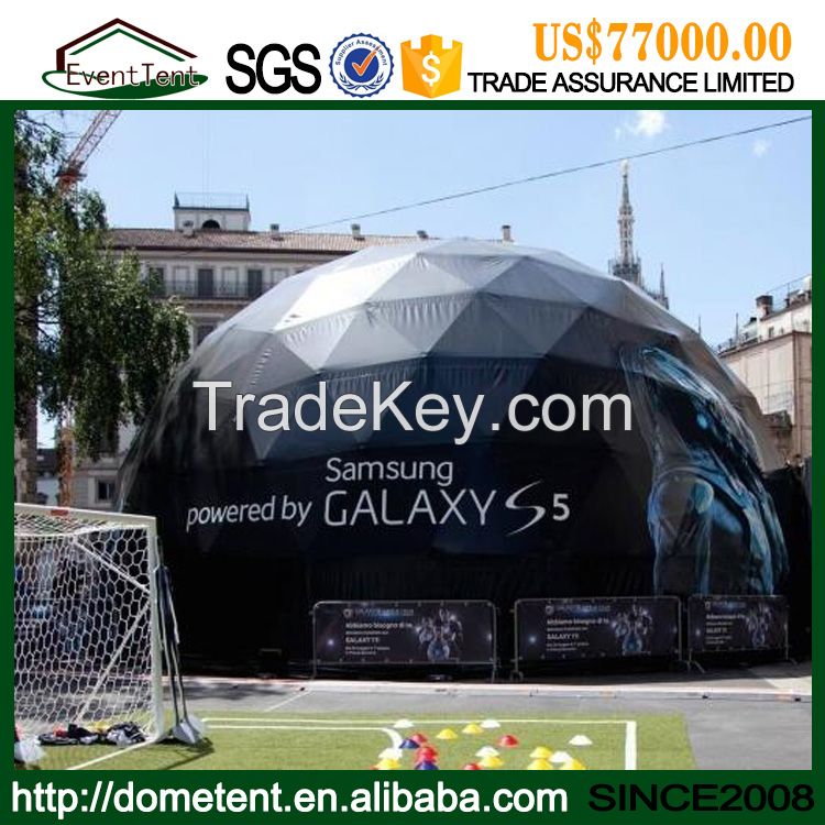 25m Dia Geodesic Dome Tent With Black PVC Cover For Party Event