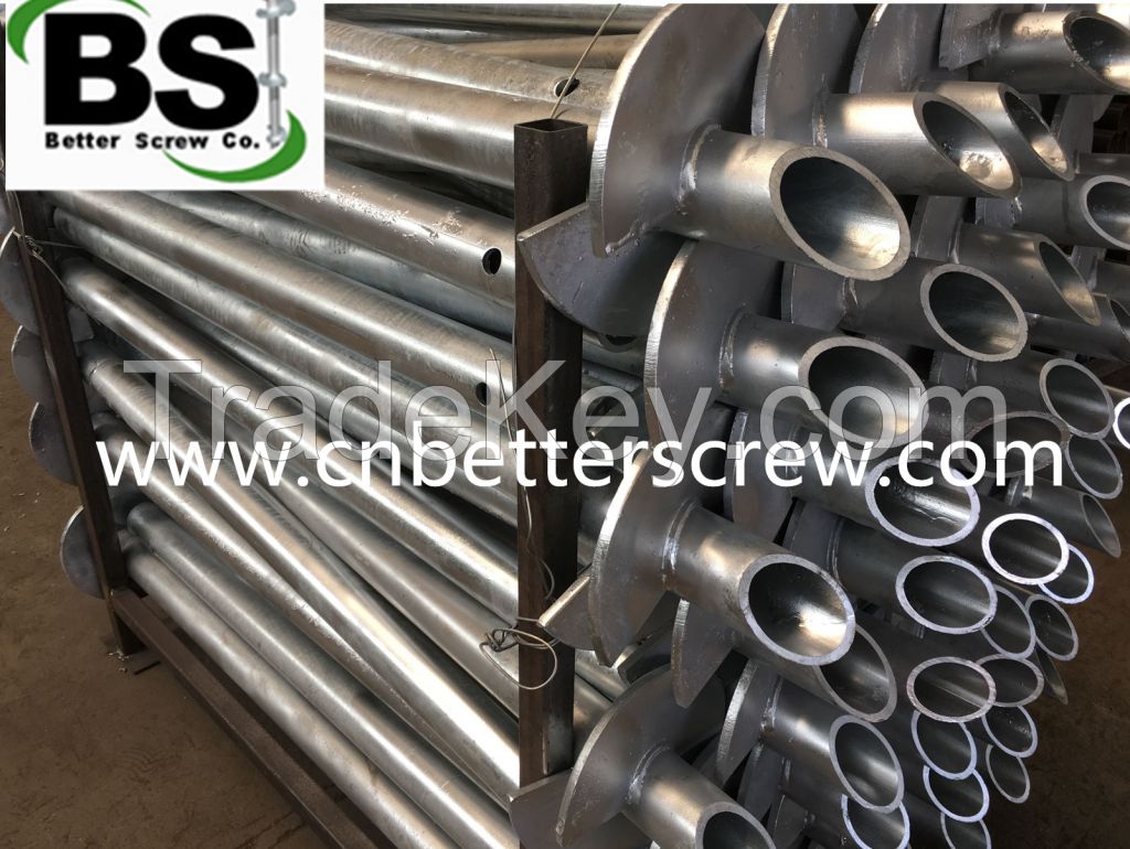 galvanized steel spiral helical pile for export