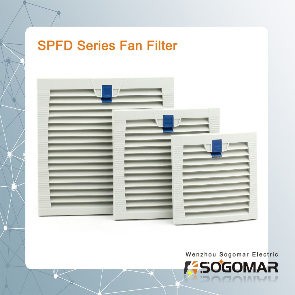 ventilation plastic fan filter and metal finger guard