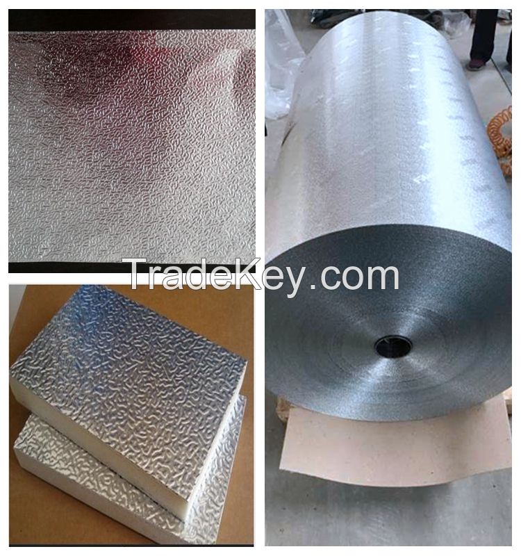 8011 H22 60micron*1020mm stucco embossed aluminum foil for Polyurethane foam panel