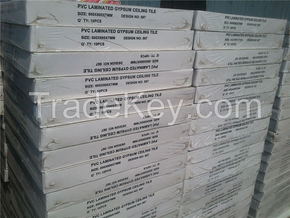 PVC Laminated gypsum ceiling tile