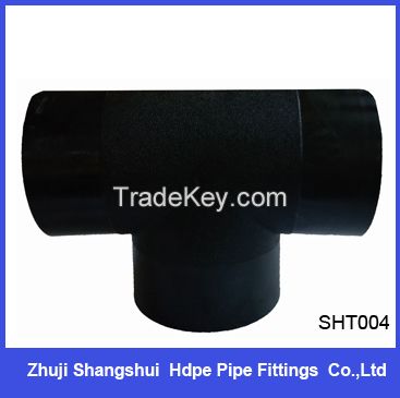 Factory OEM service HDPE pipe fittings equal tee