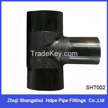 Factory OEM service HDPE pipe fittings  Reducing tee