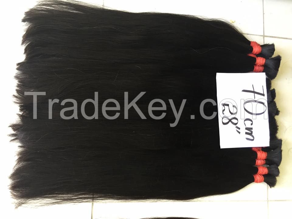 bulk double drawn hair - wavy 75cm 