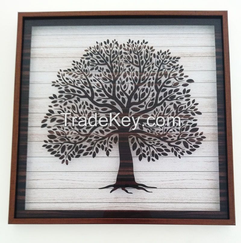 New design glass print art frame home funishing decorative framed art wall hanging frame