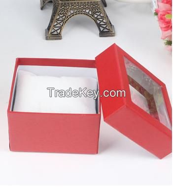 Cardboard gift packaging watch paper box with PVC window