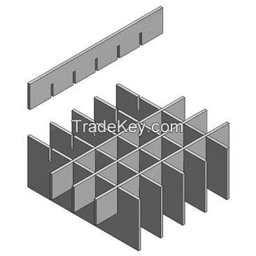 Press-locked grating