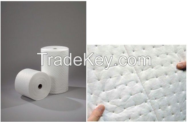 Ready sale 100 Pp Fiber High specification Oil absorbent sheet for spill and liquid absorbing materials