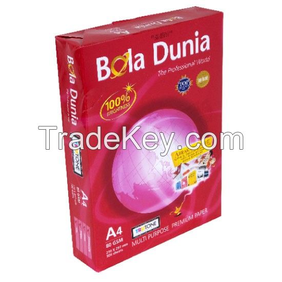 Bola Dunia A4 paper 80GSM ($ 0.40)