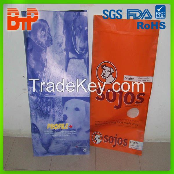 custom logo pet food packaging bag stand up pouch