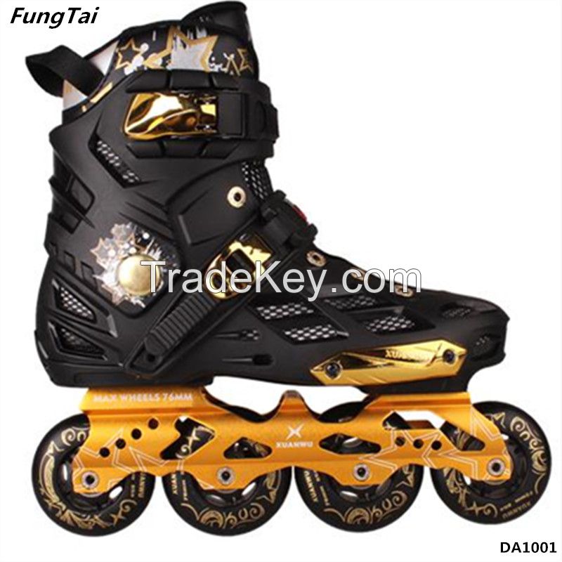 Mens 4 Wheels Inline Skate Shoes Street Slalon Roller Patins (DA1001-1002)