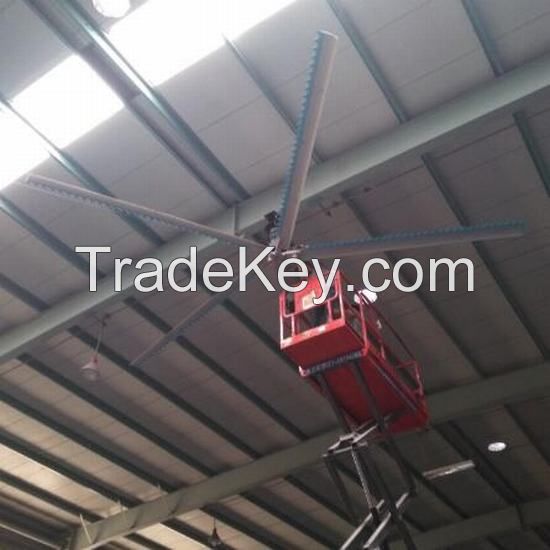 24ft industrial ceiling fan with high volume air flow and low speed