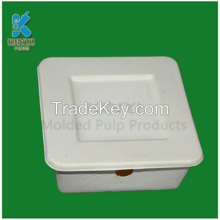 Biodegradable bagasse pulp molded packaging boxes