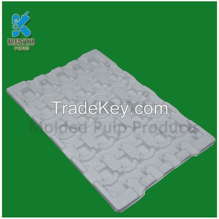 New design antistatic packaging pulp molded disposable paper pulp tray