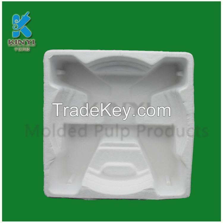 Recyclable material bagasse pulp molded biodegradable paper pulp tray